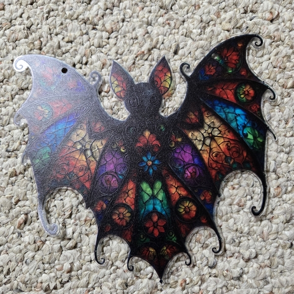 Nrw With Tags Acrylic Bat Suncatcher. - Picture 2 of 4